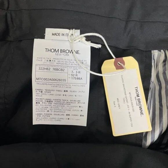 THOM BROWNECLASSIC BACKSTRAP SUIT SHORT